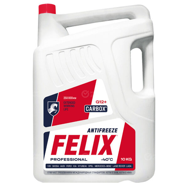 Антифриз Готовый Felix G12+ красный 10 л. в Казани