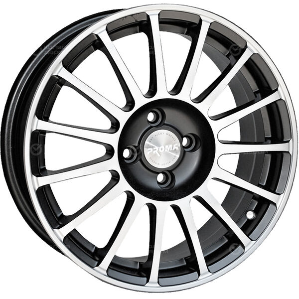Колесный диск Proma RSs  6.5xR16 5x114.3 ET46 DIA67.1 черный матовый с алмазной проточкой в Казани