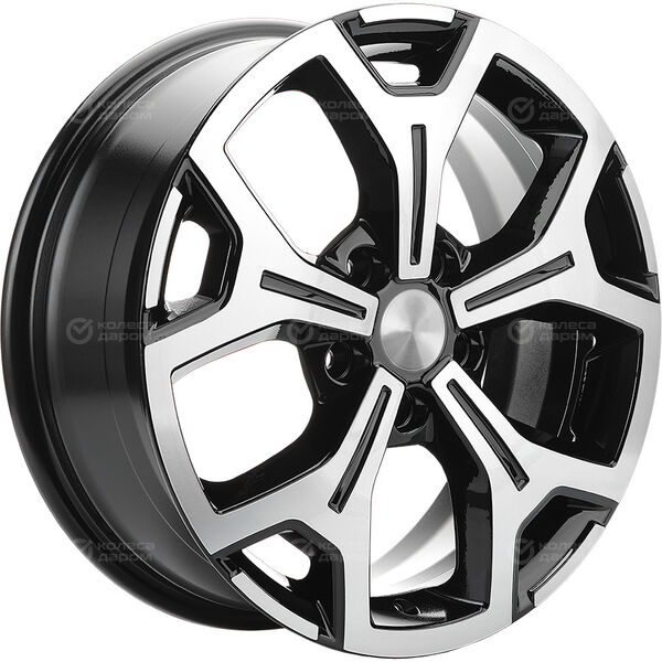 Колесный диск Carwel Енисей 249  6.5xR16 5x114.3 ET45 DIA67.1 чёрный глянцевый с полированной лицевой частью в Казани