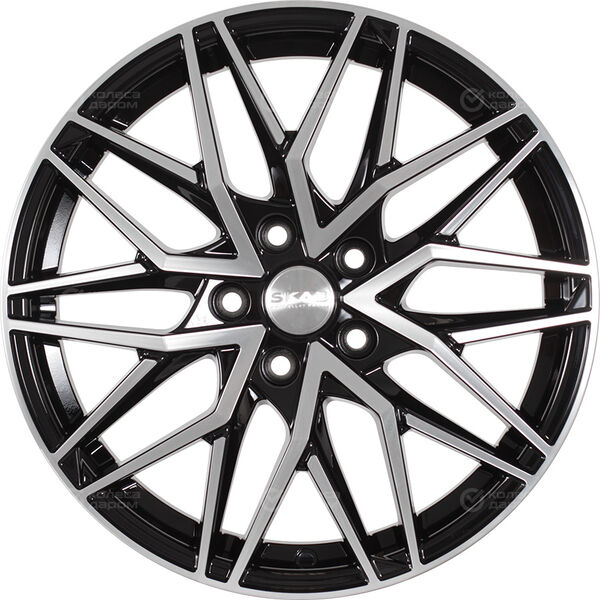 Колесный диск СКАД Азимут  7xR17 5x114.3 ET38 DIA67.1 черный глянцевый с полированной лицевой поверхностью в Казани