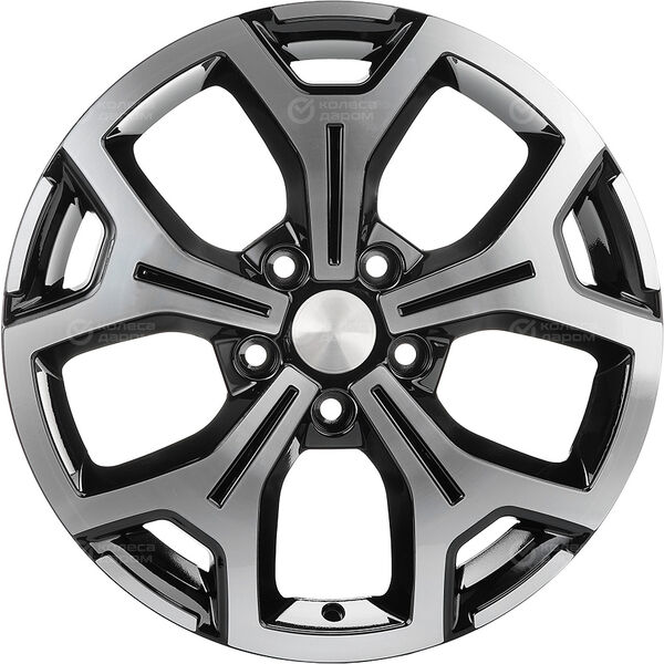 Колесный диск Carwel Енисей 249  6.5xR16 5x114.3 ET45 DIA67.1 чёрный глянцевый с полированной лицевой частью в Казани
