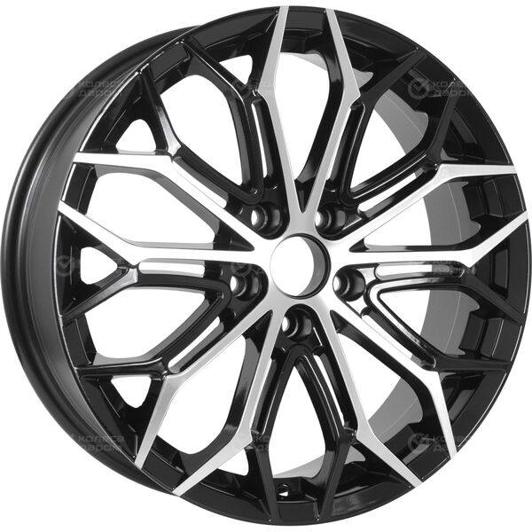 Колесный диск RST R208  6.5xR18 5x114.3 ET37 DIA66.5 глянцевый черный с полированной лицевой частью в Казани
