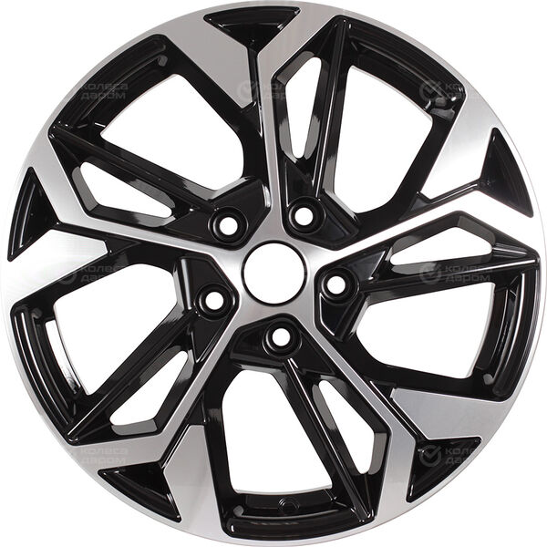 Колесный диск Ifree Реплика КС1062 (17_Emgrand X7)  6.5xR17 5x114.3 ET45 DIA60.1 черный глянцевый с полированными элементами лицевой поверхности в Казани