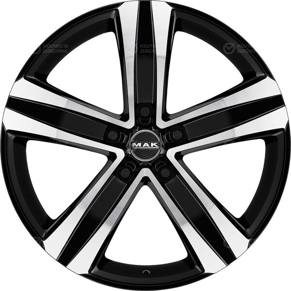Колесный диск MAK Stone 5  7xR17 5x112 ET55 DIA66.6 чёрный глянцевый с полированной лицевой частью в Казани