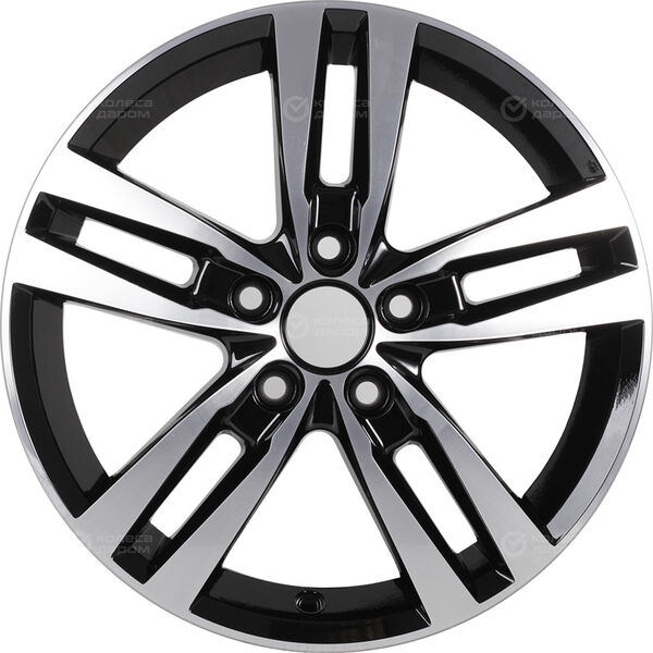 Колесный диск КиК Rassvet  6.5xR16 5x114.3 ET50 DIA66.1 черный глянцевый с полированными элементами лицевой поверхности в Казани