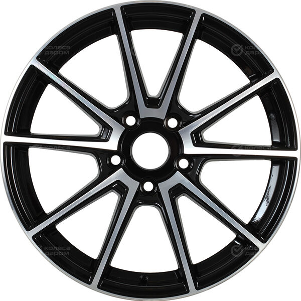 Колесный диск VENTI 1704  7xR17 5x100 ET45 DIA54.1 глянцевый черный с полированной лицевой частью в Казани