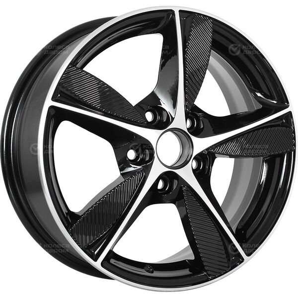 Колесный диск КиК Кинезис-оригинал (КС679)  6.5xR16 5x114.3 ET50 DIA67.1 черный глянцевый с полированными элементами лицевой поверхности в Казани