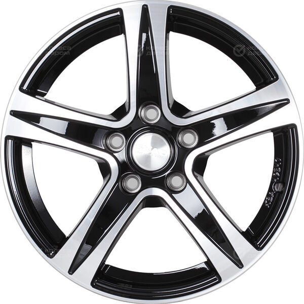 Колесный диск СКАД Sakura  6.5xR15 5x100 ET43 DIA57.1 черный глянцевый с полированной лицевой поверхностью в Казани