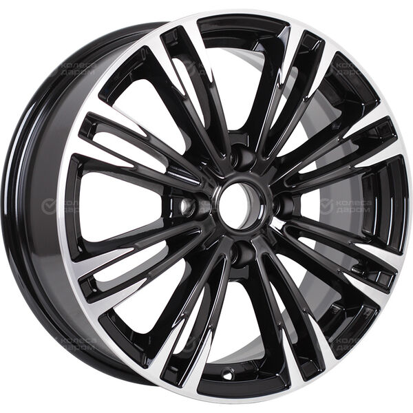 Колесный диск СКАД Ламар  6.5xR16 4x100 ET46 DIA54.1 черный глянцевый с полированной лицевой поверхностью в Казани