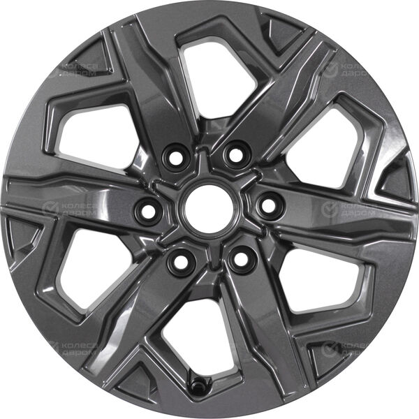 Колесный диск КиК Тейт  7.5xR17 6x139.7 ET30 DIA106.1 насыщенный темно-серый полностью полированный в Казани