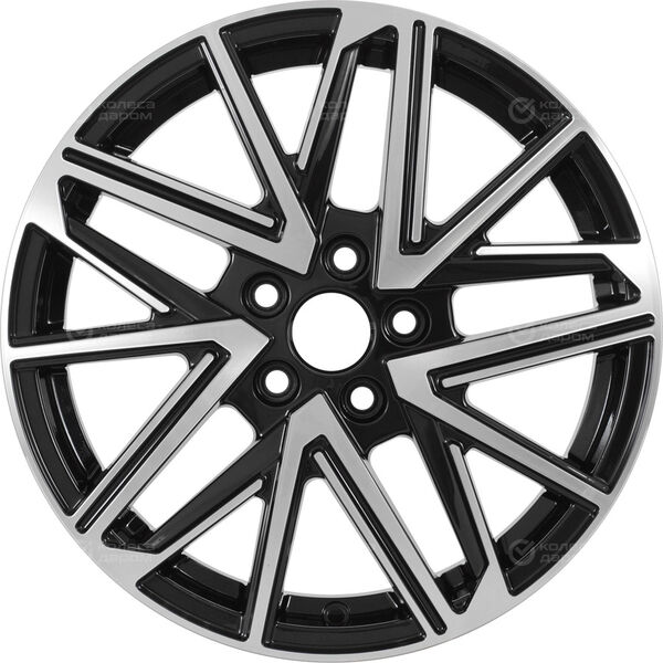Колесный диск Carwel Галилео  6xR16 5x105 ET38 DIA56.6 чёрный глянцевый с полированной лицевой частью в Казани
