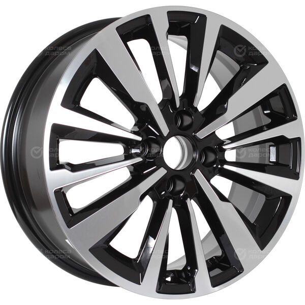 Колесный диск КиК Эрман  6.5xR16 4x100 ET40 DIA67.1 черный глянцевый с полированными элементами лицевой поверхности в Казани