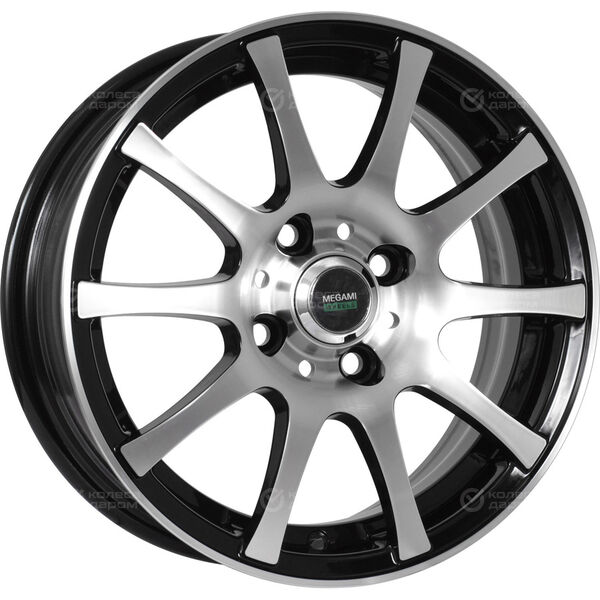 Колесный диск Megami MGM-2  5.5xR14 4x114.3 ET35 DIA66.1 черный полностью полированный в Казани