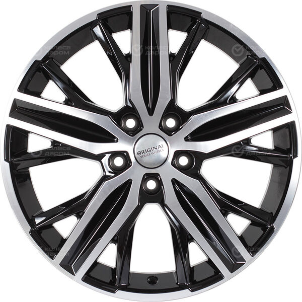 Колесный диск СКАД KL-375  6.5xR18 5x114.3 ET35 DIA67.1 черный глянцевый с полированной лицевой поверхностью в Казани