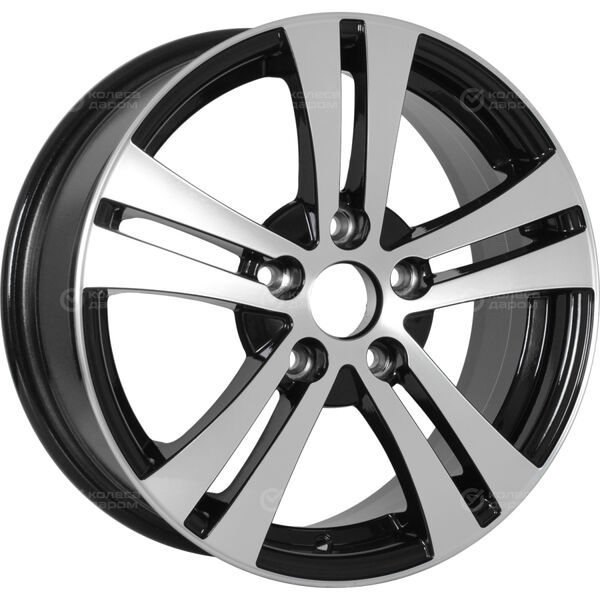 Колесный диск NEO 540  6xR15 5x100 ET40 DIA57.1 глянцевый черный с полированной лицевой частью в Казани - slider