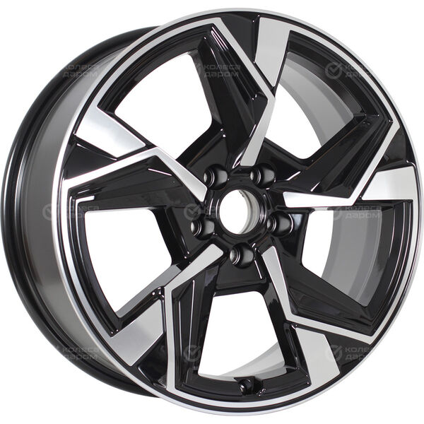 Колесный диск КиК Кайан  7.5xR18 5x108 ET42 DIA65.1 черный глянцевый с полированными элементами лицевой поверхности в Казани