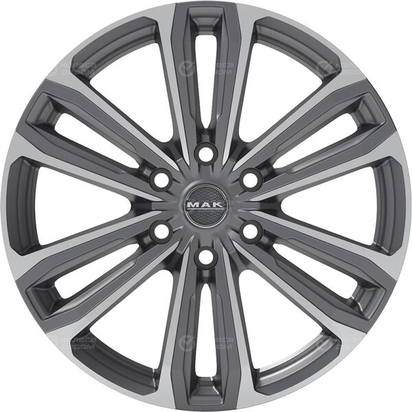 Колесный диск MAK Safari 6  7.5xR17 6x114.3 ET45 DIA66.1 серый с полированной лицевой частью в Казани