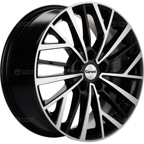 Колесный диск Carwel Токо 1717  7xR17 5x114.3 ET43.5 DIA67.1 чёрный глянцевый с полированной лицевой частью в Казани