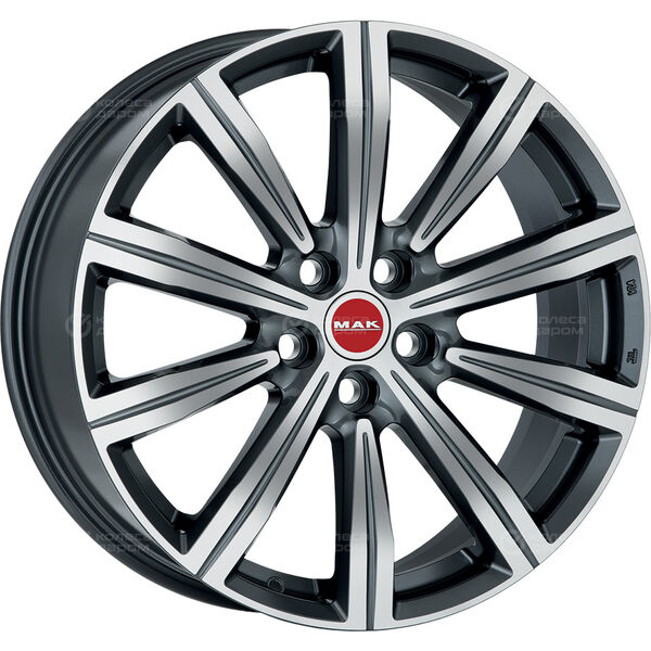 Колесный диск MAK Birmingham  8.5xR19 5x108 ET45 DIA63.4 серый с полированной лицевой частью в Казани