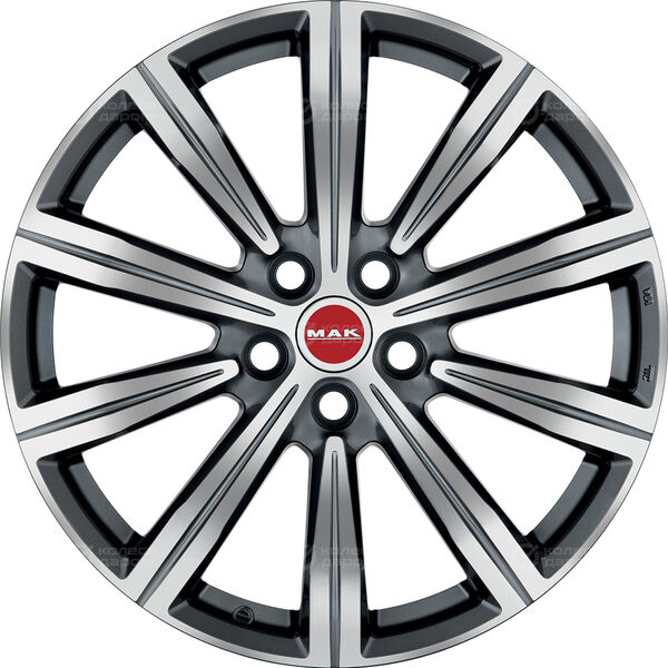 Колесный диск MAK Birmingham  8.5xR19 5x108 ET45 DIA63.4 серый с полированной лицевой частью в Казани