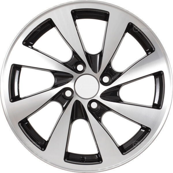 Колесный диск RST R055  6xR15 4x98 ET33 DIA58.6 глянцевый черный с полированной лицевой частью в Казани - slider