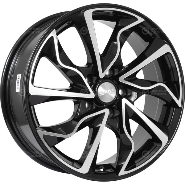 Колесный диск СКАД Marseille  7xR17 5x112 ET47 DIA57.1 черный глянцевый с полированной лицевой поверхностью в Казани