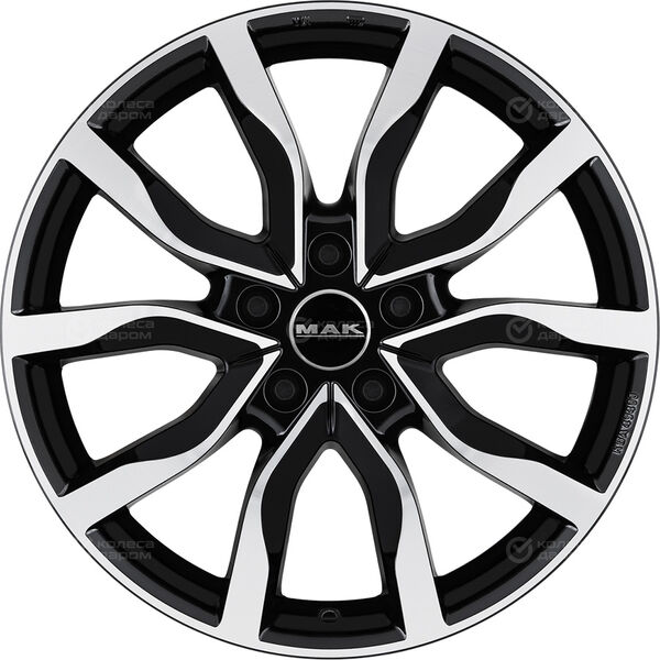 Колесный диск MAK HIGHLANDS  8.0xR19 5x108 ET45 DIA63.4 черный глянцевый с полированной лицевой частью в Казани
